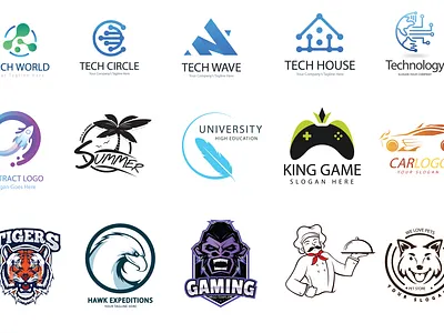 i will design a creative logo for you animation branding business card design flat graphic design icon illustration logo minimal type typography vector