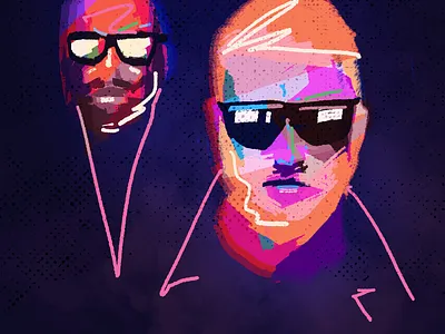 Run The Jewels art digital art digital painting fanart flashy illustration illustrator portrait procreate