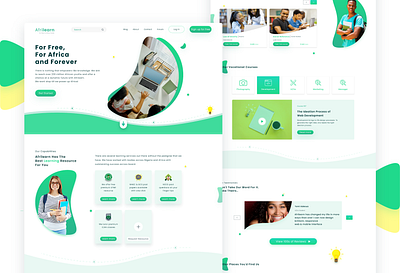 Afrilearn Landing Page branding graphic design landing design landingpage learning minimal ui ui design ui ux ux design web web design webdesign website website design