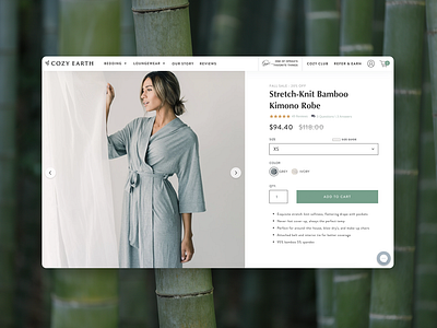 Cozy Earth Product Page Redesign design product page ui ux web design web development