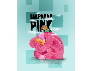 elephant digital painting flat illustration girl illustration illustration vector illustration
