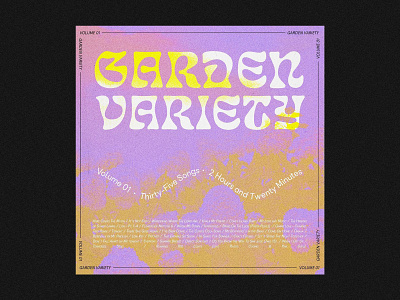 Garden Variety Volume 01 artwork garden variety music playlist typography