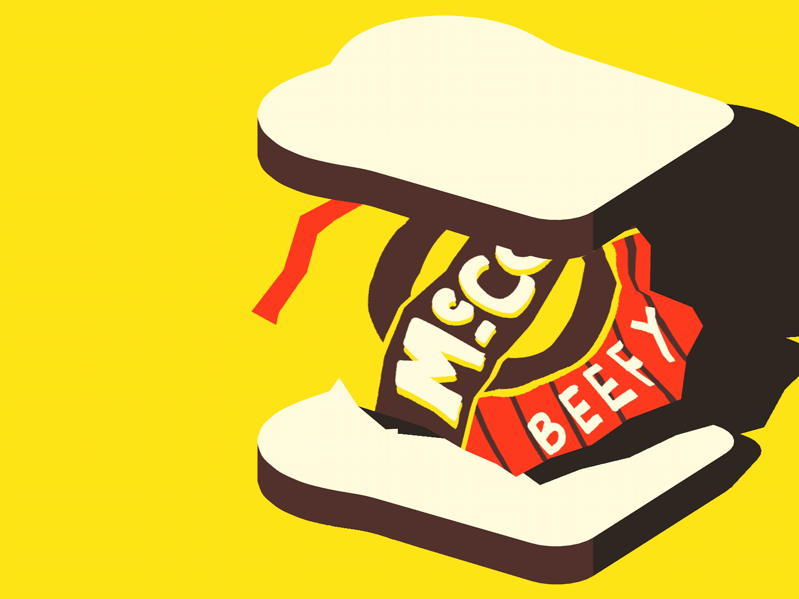 08 - CRISP SANDO cartoon cinema 4d design drawing illustration