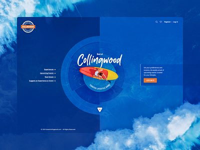 The Best of Collingwood - Landing Page blue shades blue website collingwood lifestyle ocean ocean sports ocean website ontario paddle paddle board sea sports water sports waves