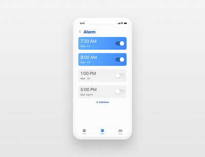 UI Challenge | On/Off Switch alarm alarm app appdesign application dailyuichallenge design onoffswitch simple toggle ui uidesign uiux ux uxdesign