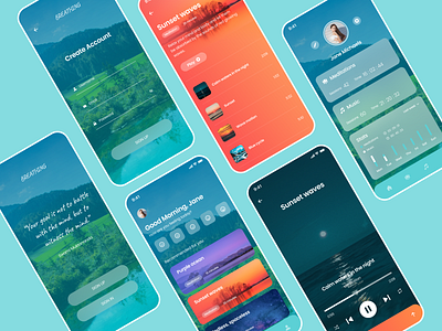 Meditation App design flat meditation meditation app minimal minimalist mobile mobile app mobile app design mobile ui ui ui design user interface user interface design