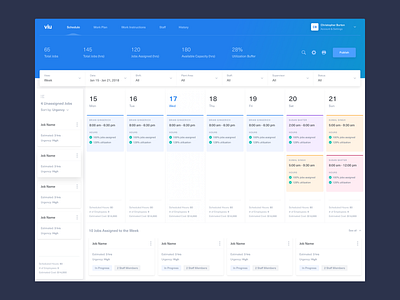 Viu Insights - Shift Management for Manufacturing app dashboard employee employee app factory management manufacturing plant portal product schedule shift ui utilization web app workers workforce