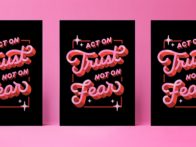 Notes from Therapy Piece #1: Act on Trust design digital painting drawing graphic design hand lettering illustration lettering type design typography