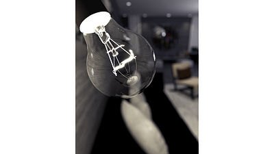 Interior Bulb Render 3d architecture design illustration interior