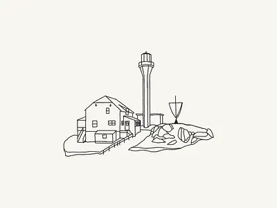 Brand Identity for Yarmouth Wesleyan (Nova Scotia, Canada) anchor badge badge design brand identity design branding branding design church branding coastal design east coast illustration lighthouse logo logo design nautical typography