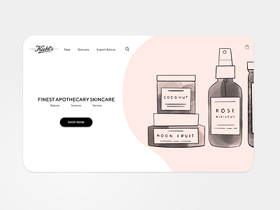 Landing Page Design adobexd app daily ui dailyui dailyui 003 dailyuichallange landing page design landingpage skincare ui webdesign