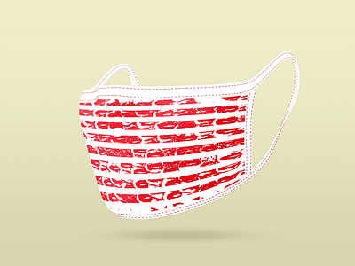 Facemasks --Red snake in Paris/Sahara Snake facemask facemasks fashion health marchandise design merch design merchandise minimalist pattern design pattern surface designer