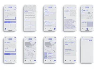 LO RES EXAMPLES design ui voter voting wireframe wireframes