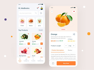 Food Order - Grocery Application UI kit bestdesign delivery design foodapp fooddeliveryapp madbrainsuikit mobileapp mobileapplication mobiledesign onlineorderapp uidesign uikit