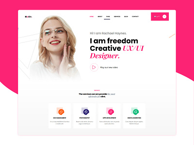 BioXin - Personal Portfolio Template best shots clean creative creative design designer development dribble best shot personal portfolio portfoliobuilding ui ux design website