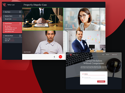 Online Court Case Mediation - Video Calling case court defendant design dispute law mediation online plaintiff ux