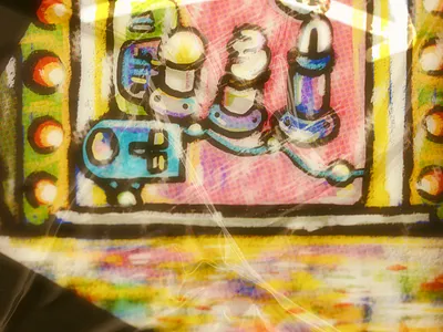 雨夜的圣诞彩灯