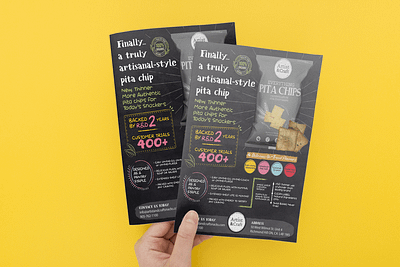 Pita Snacks Flyer advertisment branding flyer illustration infographic pita pita chips proposal typography