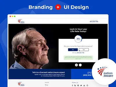 Nation Insure branding design logo logodesign ui ui design ux vector web design web ui website design
