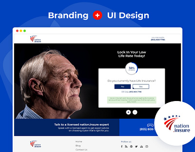 Nation Insure branding design logo logodesign ui ui design ux vector web design web ui website design