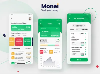 Monei - Money Management Apps finance app form mobile settings ui ui ux ux design