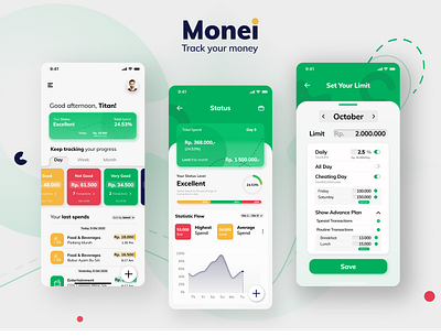 Monei - Money Management Apps finance app form mobile settings ui ui ux ux design