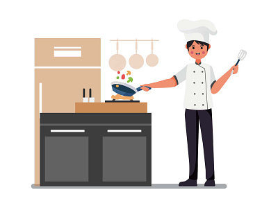 Chef Illustration cartoon cartooning character character design chef chef illustration freebie illustration illustrator vector vector design vector download vector illustration