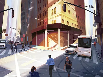 Illustrations 6 city house illustration illustration art photoshop street