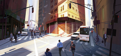 Illustrations 6 city house illustration illustration art photoshop street