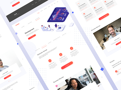 Ziverge - Development pages business consultant consulting design developer digital illustration minimal training ui uidesign vector web