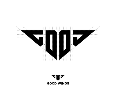 GOOD WINGS Logo Design design good logo graphic design initial initiallogo letters logo logo awesome logo design minimalist minimalist logo monogram monogram logo wings logo