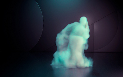 Smoke dancer 3d 3d art adobe art artdirection character cinema4d color dance design illustration maxon particles smoke