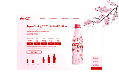 Coca Cola Japan Spring 2020 Limited Edition design ui web website