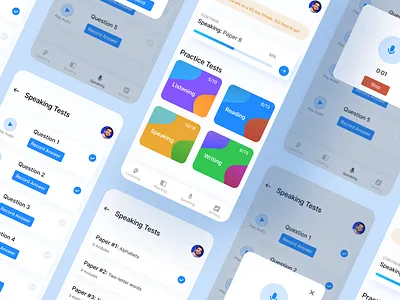 IELTS learning app app app design appdesign dailyui design minimal ui uidesign uidesigner uiux uiuxdesign ux uxdesign
