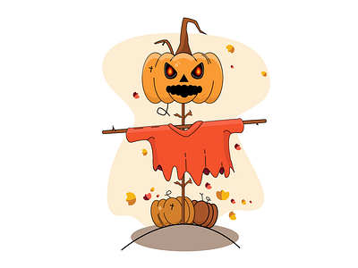 My autumn pastime autumn fall halloween illustration illustrator pumpkin spooky