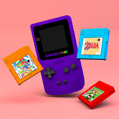 Gameboy Color 3d 3d art 3d designer 90skids dribbble gameboy graphic designer philippines pokemon riyah baylon supermario zelda