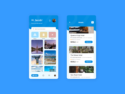 Travel App UI Design adobeillustator adobexd dribblenepal dribbleshot graphicsdesign mobiledesign mockupdesign uidesign uiux