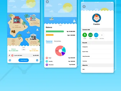 Money Management Mobile App branding design illustration typography ui ui design uidesign uiux ux uxdesign