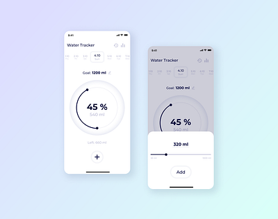 Water Tracker | Mobile App | First Screen app design designs mobile ui mobile uiux mobile ux mobileapp ui ux web webdesign