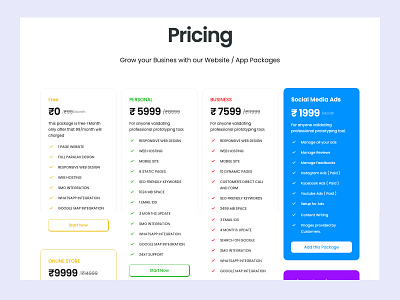 Amptus Pricing amptus branding clean ui design pricing pricing plans strap ui