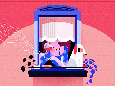 Neighbours #4 2d affinitydesigner art characters colorful design digital art digital illustration flat geometric graphic design illustration minimal pastels playful vector vector art