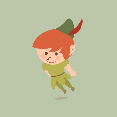 Lost Boy boy character cute art cute illustration disney illustration digital procreate