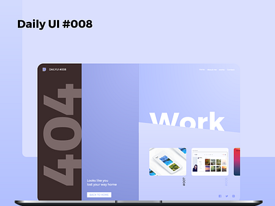 404 Page 008 404 404 page daily 100 challenge dailyui dailyui 008 xd
