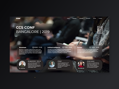 Conference App ui ux design website design