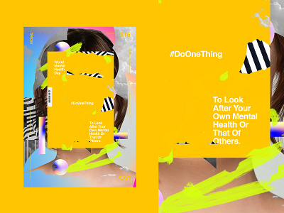 Do One Thing adobe art design helvetica illustration mentalhealth photoshop poster texture typography