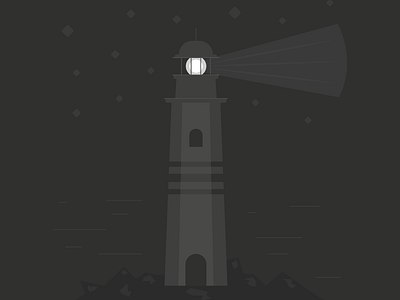 Hope // Vectober 2020 // 10 dark hope inktober inktober2020 lighthouse vectober vectober2020