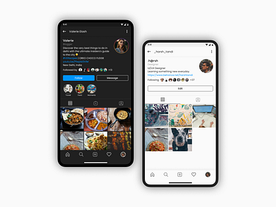 Instagram profile redesign app concept design dribbble flat ios minimal typography ui ux