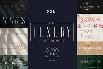 The Luxury Font Bundle classic fonts deal design elegant fonts font font bundle font design font download fonts fonts bundle graphic design lettering luxurious luxury luxury font luxury fonts special offer typeface typefaces typography