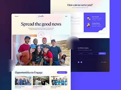 Cornerstone Missions Homepage Concept branding church design lander modern playful ui uidesign uiux userinterface web design webpage website