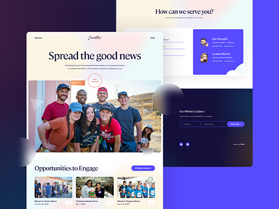 Cornerstone Missions Homepage Concept branding church design lander modern playful ui uidesign uiux userinterface web design webpage website